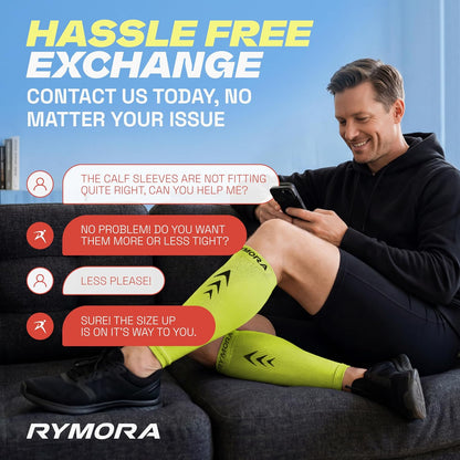 Calf Compression Sleeves Men Women - Leg Compression Sleeve Footless Socks - Shin Splint Relief Fitness Running