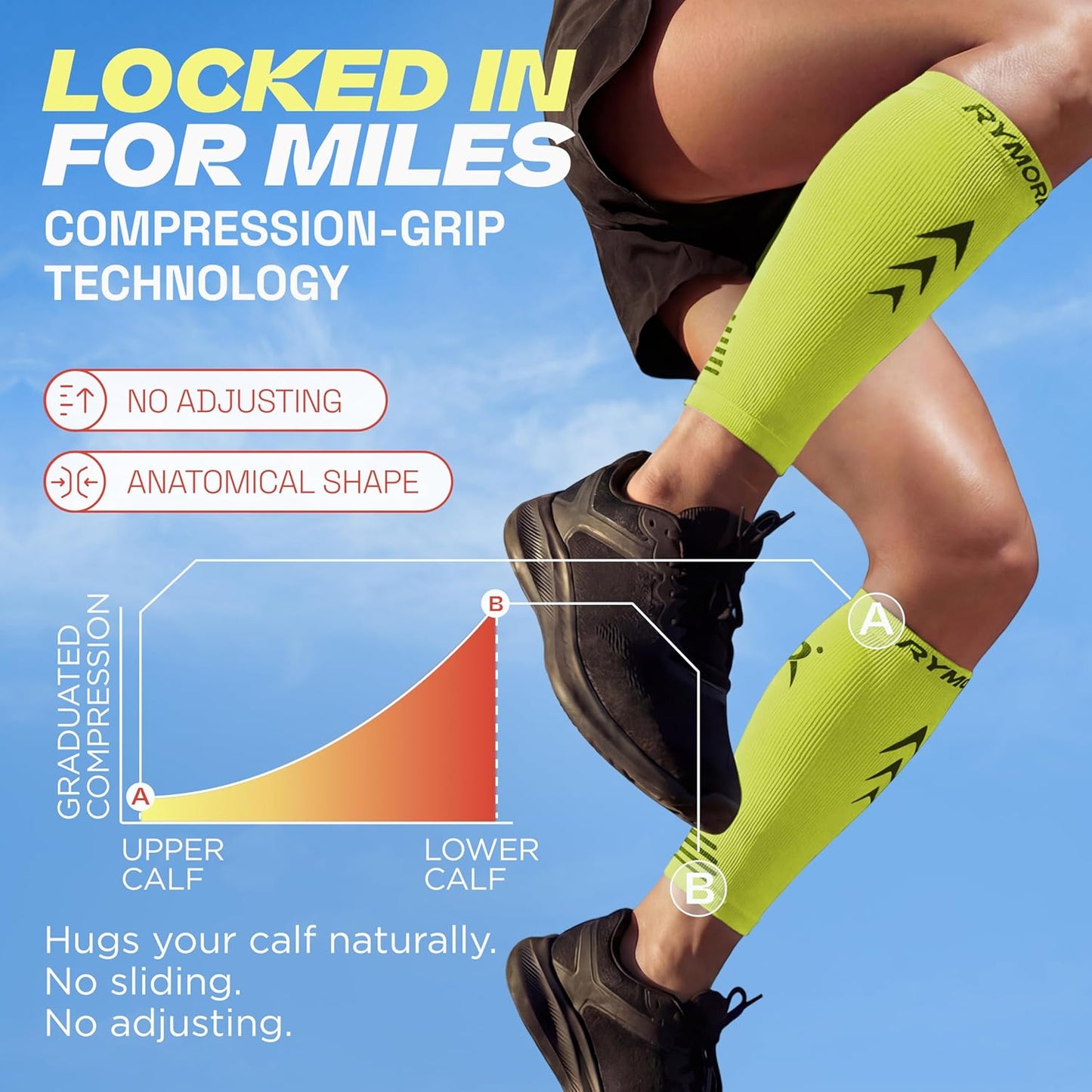 Calf Compression Sleeves Men Women - Leg Compression Sleeve Footless Socks - Shin Splint Relief Fitness Running