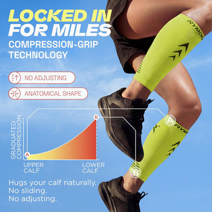 Calf Compression Sleeves Men Women - Leg Compression Sleeve Footless Socks - Shin Splint Relief Fitness Running